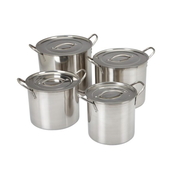 4 pcs Stock Pots Set with Flat Lid