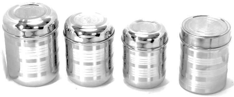 Stainless Steel Tool Touch Finish Canisters