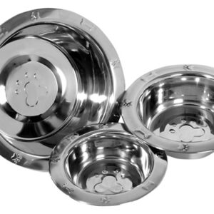 Wide Rim Embossed Pet Dishes