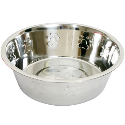 stainless steel embossed pet bowl