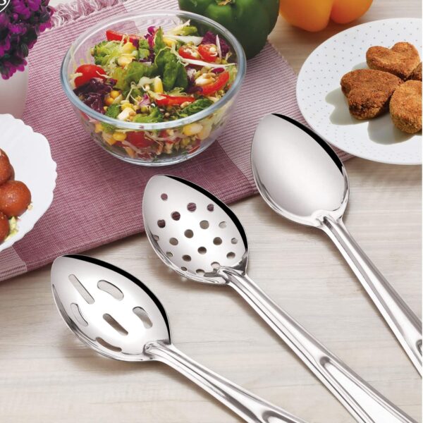 STAINLESS STEEL 3 PIECES COOKING AND SERVING SETS