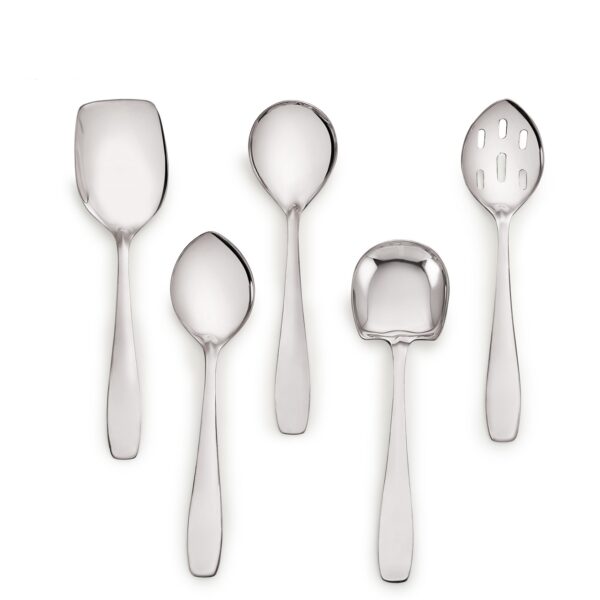 STAINLESS STEEL 5 PIECES COOKING AND SERVING SET