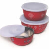 STAINLESS STEEL BOWLS WITH PLASTIC LIDS - Image 2