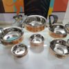 STAINLESS STEEL COPPER DISHES WITH GLASS LIDS - Image 3